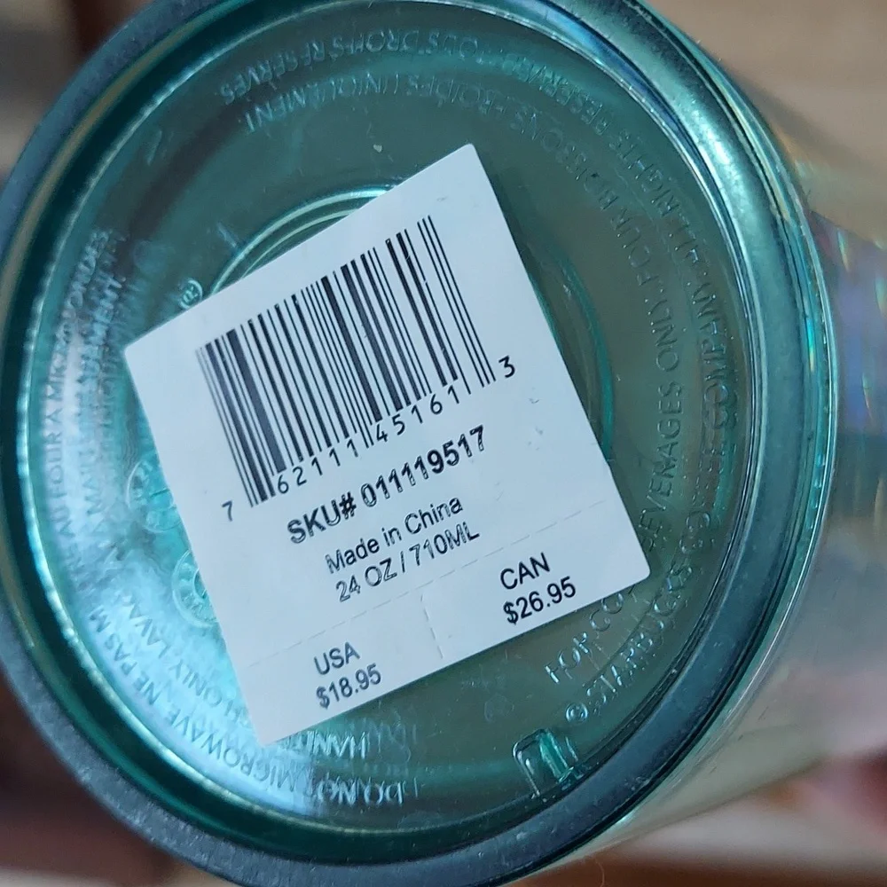 Starbucks 24oz Cold Cup, Collectible 2020, Bubblemint Aqua Green‎ Design, New!